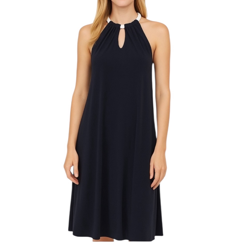Elie Tahari Black Stretch Sheath Dress Small